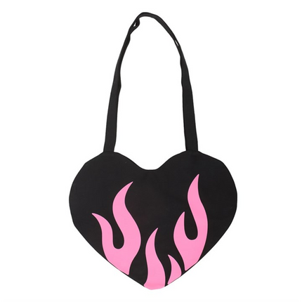 Burning Heart Satin Tote Bag