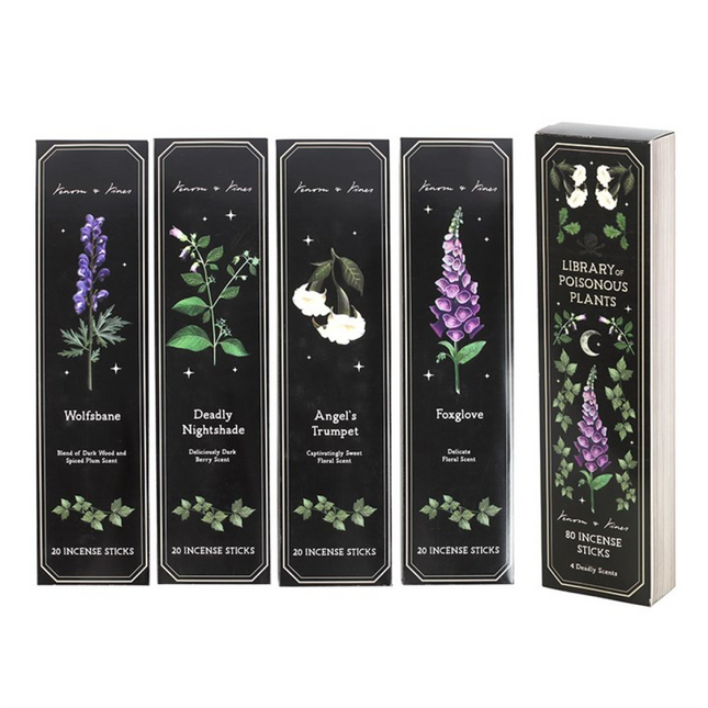 Set of 4 Poisonous Plants Incense Stick Packs