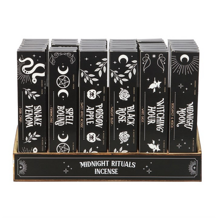 Set of 36 Midnight Rituals Incense Sticks in Display