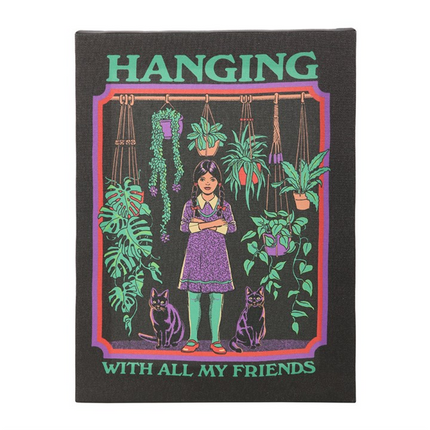 19x25cm Hanging With All My Friends Canvas Plaque by Steven Rhodes