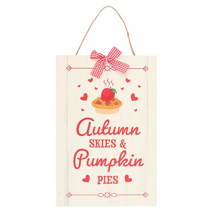 Autumn Skies & Pumpkin Pies Hanging Sign