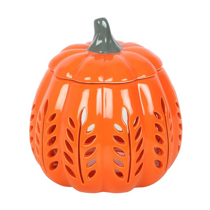 *Orange Autumn Days Cut Out Pumpkin Ceramic Oil Burner and Wax Warmer (9/18)
