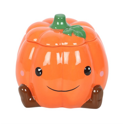 *Cute Smiling Pumpkin Ceramic Oil Burner and Wax Warmer (12/24)