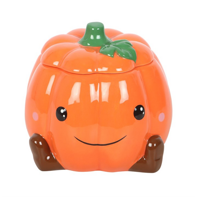 *Cute Smiling Pumpkin Ceramic Oil Burner and Wax Warmer (12/24)