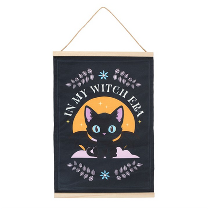 In My Witch Era Bat Cat Fabric Wall Hanging