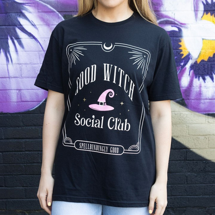 Pink Good Witch Social Club Unisex T-shirt Size L