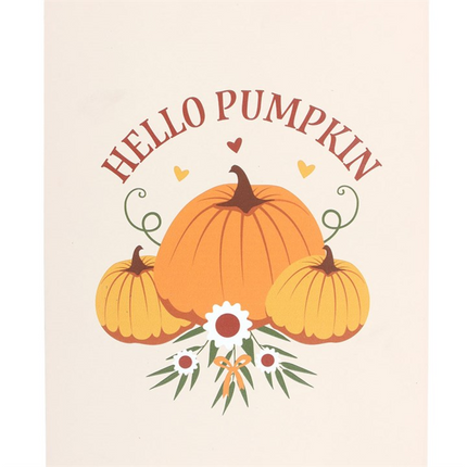 Autumn Days Hello Pumpkin Hanging Sign