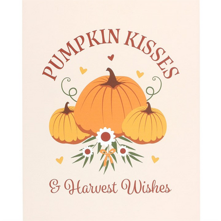 Pumpkin Kisses & Harvest Wishes Hanging Sign