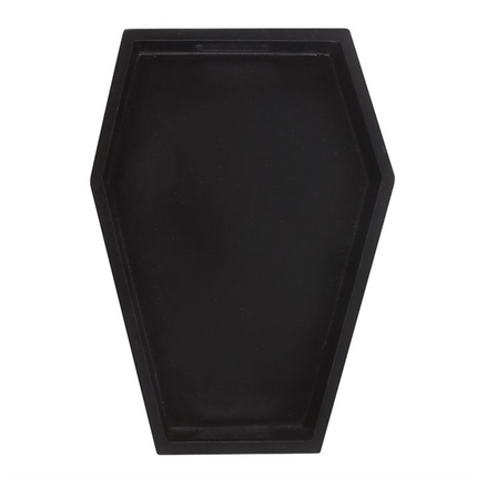 Plain Black Coffin Trinket Tray