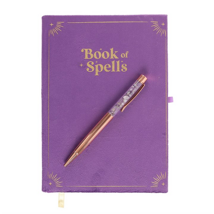 *Book of Spells Journal with Amethyst Crystal Pen (12/24)
