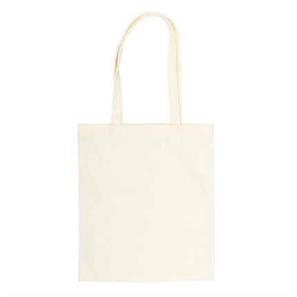 Cream Folk Print Polycotton Tote Bag