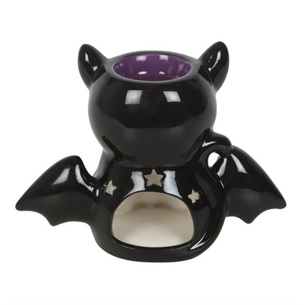*Cute and Creepy Bat Cat Shaped Ceramic Oil Burner and Wax Warmer(12/24)