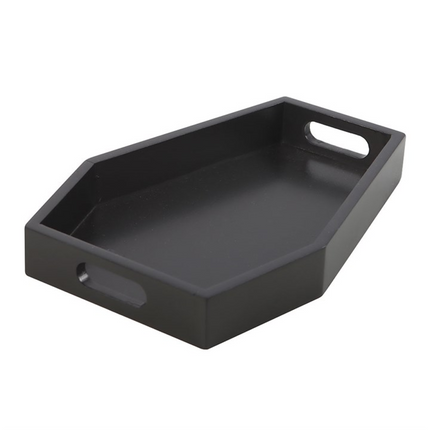 Plain Black Coffin Trinket Tray