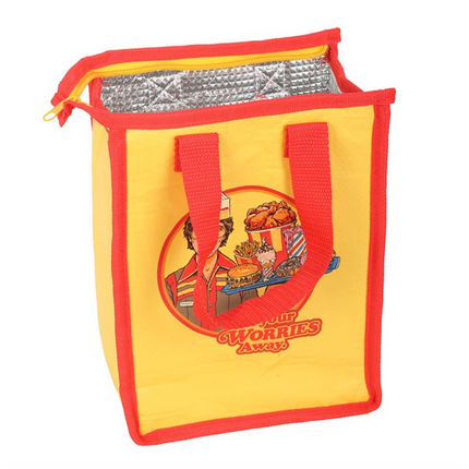 Eat Your Worries Lunch Bag by Steven Rhodes