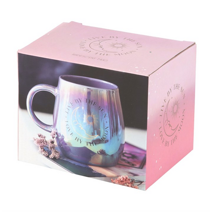 *Live by the Sun Love by the Moon Iridescent Ceramic Mug (12/24)