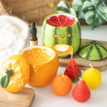 *Watermelon Shaped Ceramic Oil Burner and Wax Warmer (12/24)