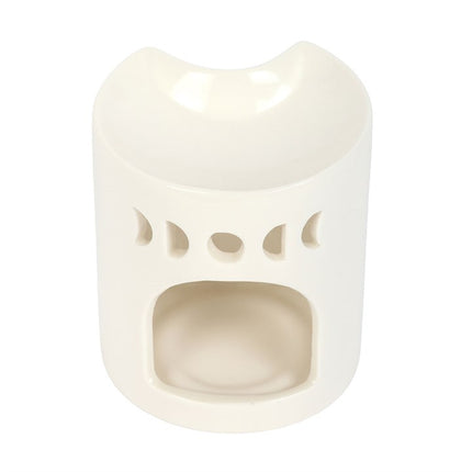 White Crescent Moon Oil Burner