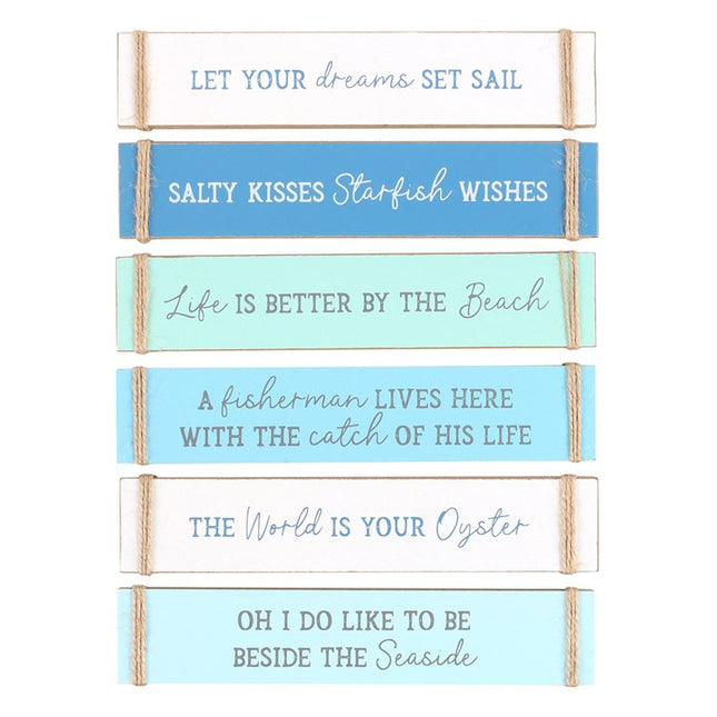 Pack of 6 Nautical Block Signs