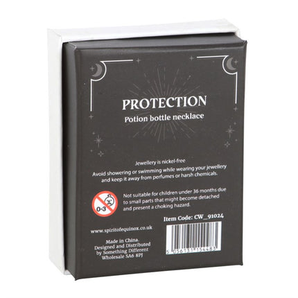 *Protection Potion Black Obsidian Crystal Chip Necklace (12/24)