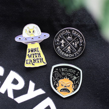 Cryptid Research Team Enamel Pin Badge