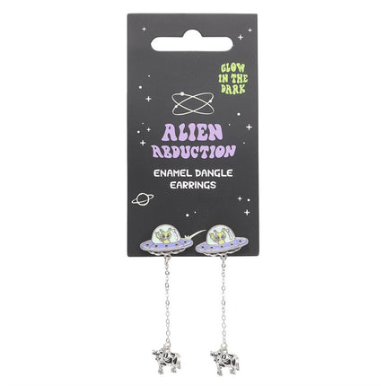 Glow in the Dark Alien Abduction Dangle Earrings