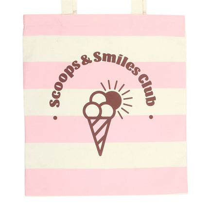 Pink Scoops & Smiles Club Polycotton Tote Bag