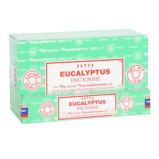 Set of 12 Eucalyptus Incense Sticks by Satya (12/50)