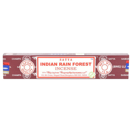 Set of 12 Indian Rain Forest Incense Sticks by Satya (12/50)