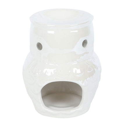 *Owl Shaped Ceramic Iridescent Oil Burner and Wax Warmer (12/24)