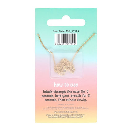 *Gold Tone Anti-Anxiety Breathing Metal Necklace (20/40)