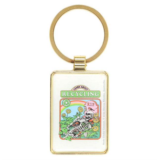 Learn About Recycling Keyring by Steven Rhodes