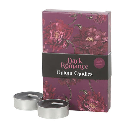 Set of 6 Dark Romance Opium Tealight Candles