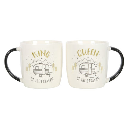 King and Queen Couples Caravan Mug Set