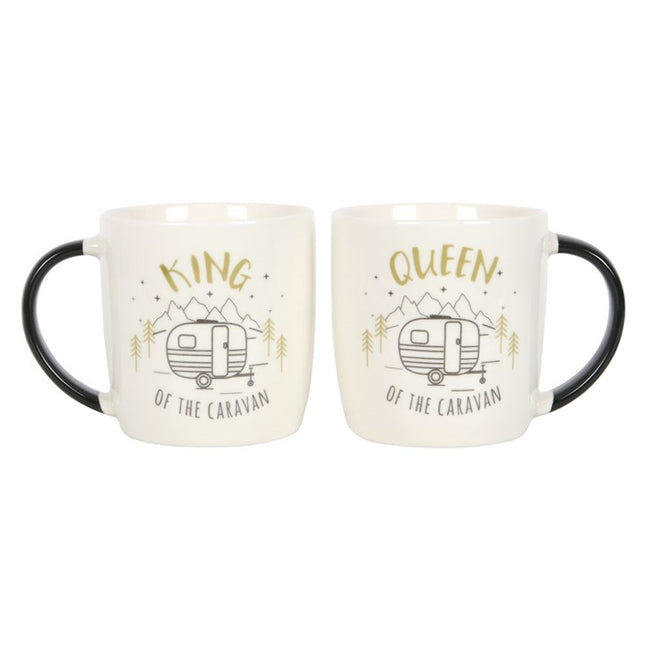 King and Queen Couples Caravan Mug Set