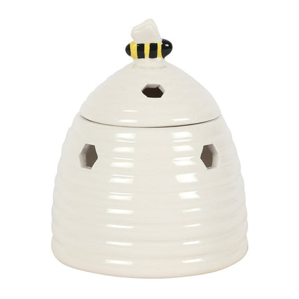 *White Beehive Ceramic Oil Burner (12/24)