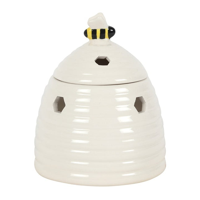 *White Beehive Ceramic Oil Burner (12/24)