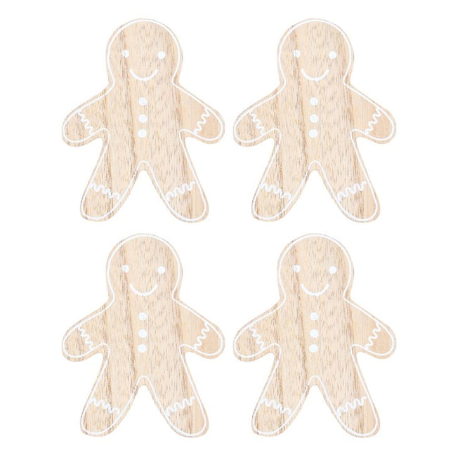 Gingerbread Man Coaster Set