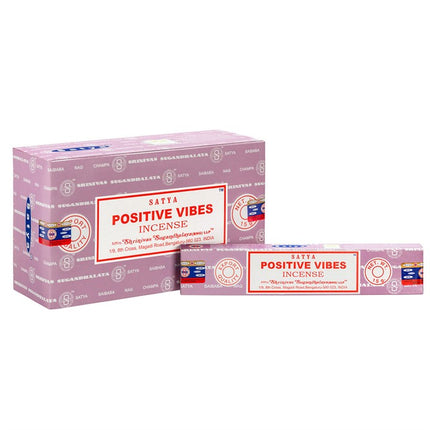 *Set of 12 Positive Vibes Incense Sticks by Satya (12/50)
