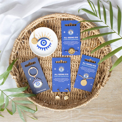 Set of 18 All Seeing Eye Jewellery Pieces on Display
