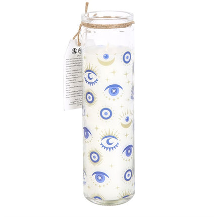 *All Seeing Eye White Sage Candle in Glass Tube (4/20)