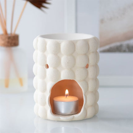 *Cream Speckle Bubble Ceramic Oil Burner (4/16)