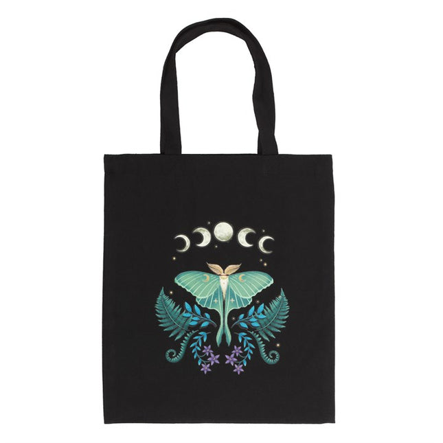 *Dark Forest Luna Moth Polycotton Tote Bag (6/24)