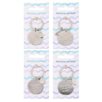 Set of 24 Nautical Keyrings on Display