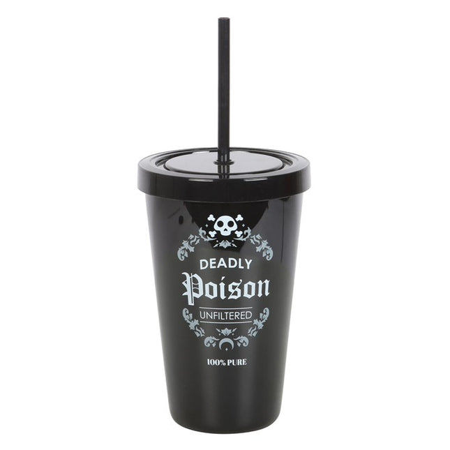 Deadly Poison Plastic Tumbler with Straw
