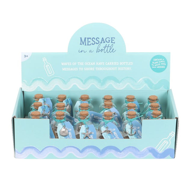 Set of 18 Message in a Bottle Souvenirs in Display