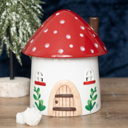 *Mushroom House Ceramic Oil and Wax Burner (6/12)