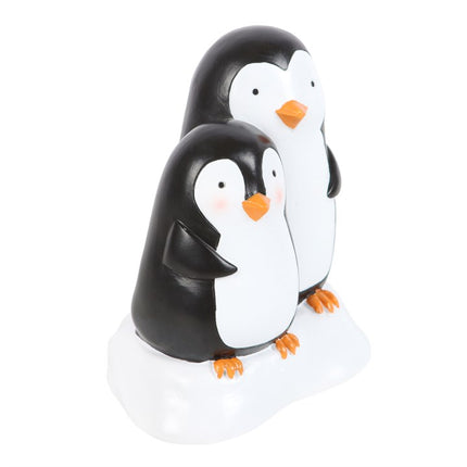 Snuggle Season Resin Penguin Ornament