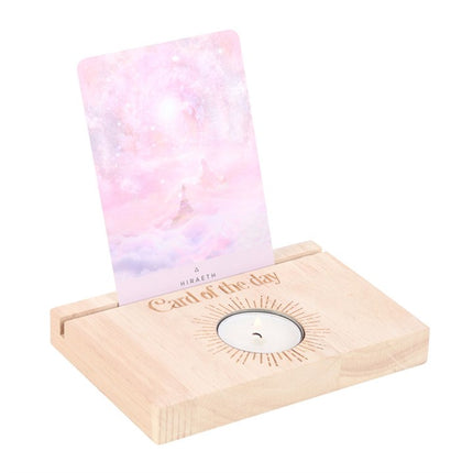 Natural Card of the Day Tarot Card Stand Tealight Holder