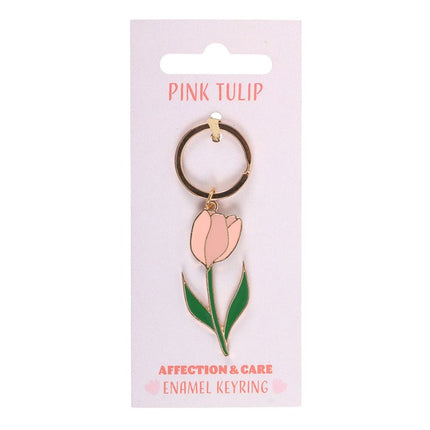 Pink Tulip Keyring