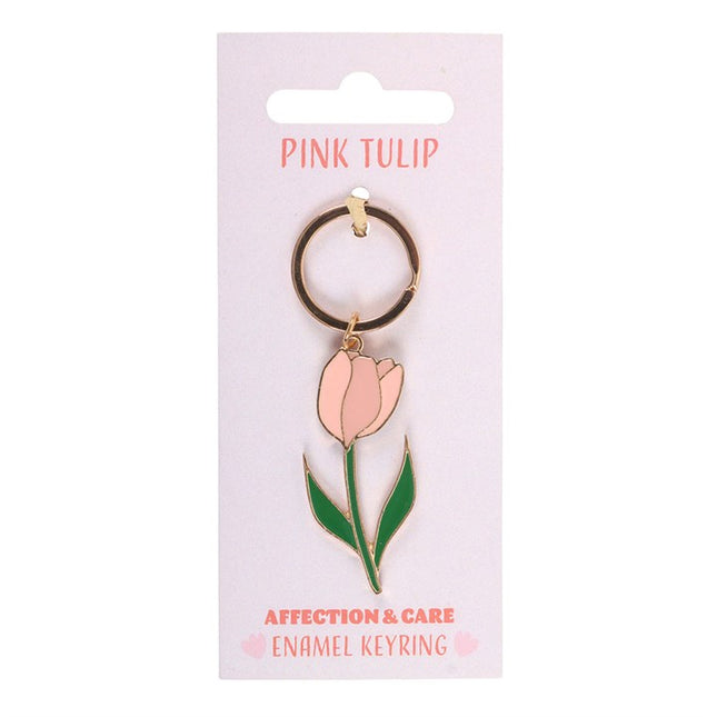 Pink Tulip Keyring